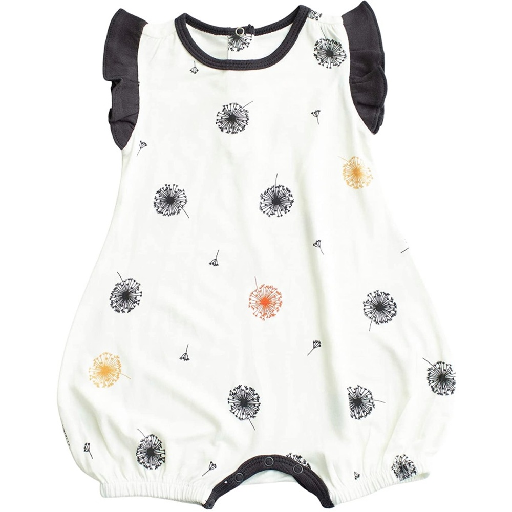 🌼BESTAROO Girls Short Flitter Bubble Romper dandelion🌼 NWT